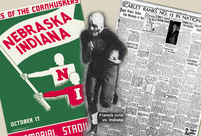 Sam Francis 1936 vs. Indiana and AP poll page